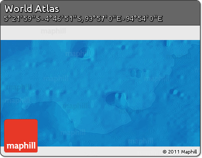 Political 3D Map of the Area around 5° 4' 25" S, 94° 25' 30" E
