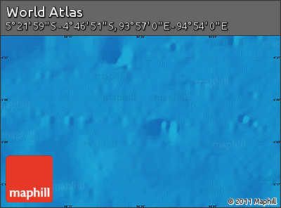 Physical Map of the Area around 5° 4' 25" S, 94° 25' 30" E