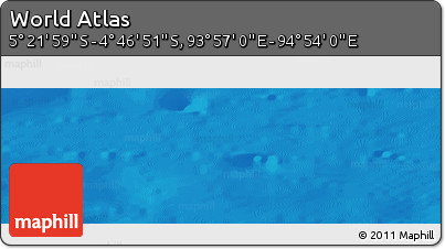 Physical Panoramic Map of the Area around 5° 4' 25" S, 94° 25' 30" E