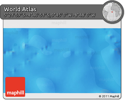 Political 3D Map of the Area around 5° 4' 25" S, 9° 16' 30" W