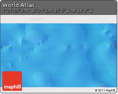 Political 3D Map of the Area around 5° 4' 25" S, 9° 16' 30" W