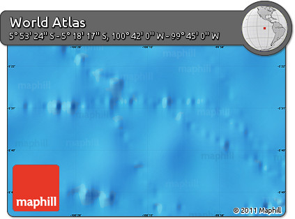 Physical Map of the Area around 5° 35' 51" S, 100° 13' 29" W