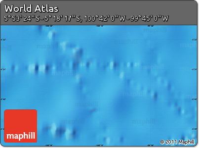 Physical Map of the Area around 5° 35' 51" S, 100° 13' 29" W
