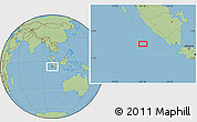 Savanna Style Location Map of the area around 5° 35' 51" S, 101° 13' 29" E