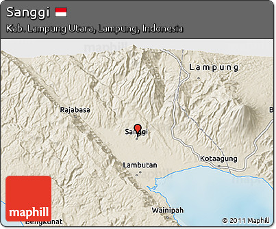 Shaded Relief 3D Map of Sanggi