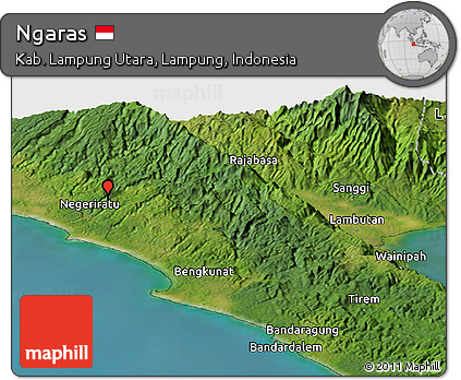 Satellite Panoramic Map of Ngaras