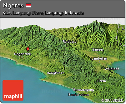Satellite Panoramic Map of Ngaras