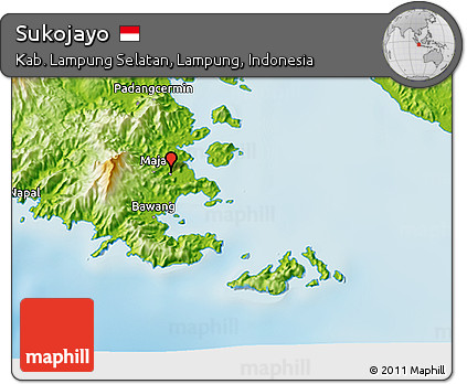 Physical 3D Map of Sukojayo