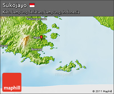 Physical 3D Map of Sukojayo