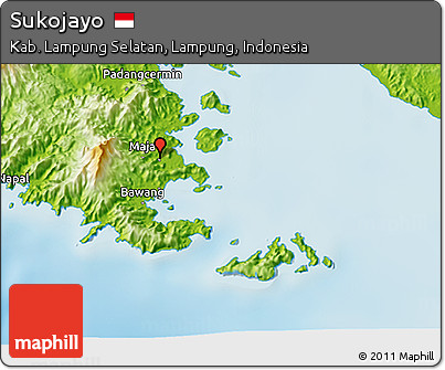 Physical 3D Map of Sukojayo