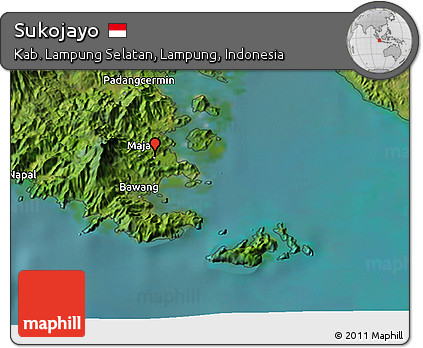 Satellite 3D Map of Sukojayo