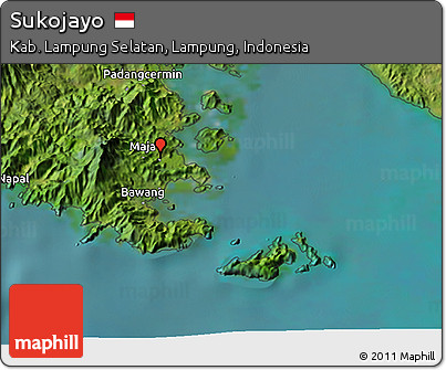 Satellite 3D Map of Sukojayo