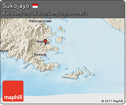 Shaded Relief 3D Map of Sukojayo