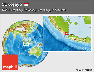 Physical Location Map of Sukojayo