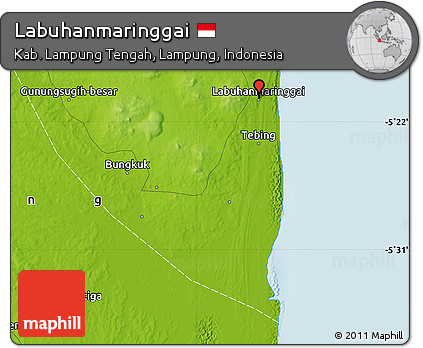 Physical Map of Labuhanmaringgai