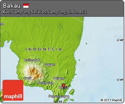 Physical Map of Bakau