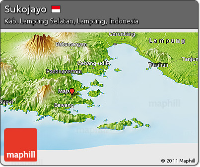 Physical Panoramic Map of Sukojayo