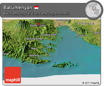 Satellite Panoramic Map of Batumenyan