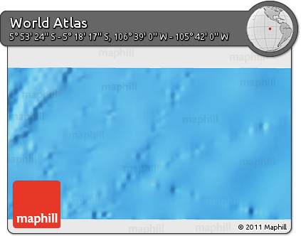 Physical 3D Map of the Area around 5° 35' 51" S, 106° 10' 30" W