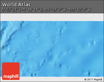 Physical 3D Map of the Area around 5° 35' 51" S, 106° 10' 30" W