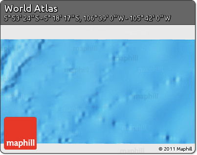 Physical 3D Map of the Area around 5° 35' 51" S, 106° 10' 30" W