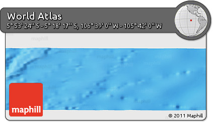 Physical Panoramic Map of the Area around 5° 35' 51" S, 106° 10' 30" W
