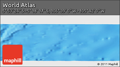 Physical Panoramic Map of the Area around 5° 35' 51" S, 106° 10' 30" W