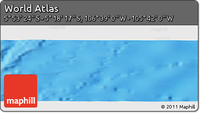 Physical Panoramic Map of the Area around 5° 35' 51" S, 106° 10' 30" W