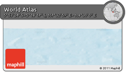 Physical Panoramic Map of the Area around 5° 35' 51" S, 108° 1' 30" E