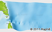 Physical 3D Map of the area around 5° 35' 51" S, 120° 46' 30" E