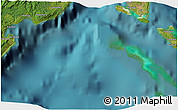 Satellite 3D Map of the area around 5° 35' 51" S, 123° 19' 29" E