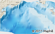 Shaded Relief 3D Map of the area around 5° 35' 51" S, 123° 19' 29" E