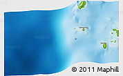 Physical 3D Map of the area around 5° 35' 51" S, 131° 49' 29" E
