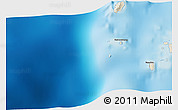 Shaded Relief 3D Map of the area around 5° 35' 51" S, 131° 49' 29" E