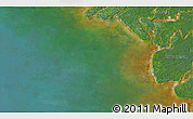 Satellite 3D Map of the area around 5° 35' 51" S, 137° 46' 30" E
