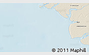 Shaded Relief 3D Map of the area around 5° 35' 51" S, 137° 46' 30" E