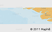 Political Panoramic Map of the area around 5° 35' 51" S, 137° 46' 30" E