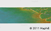 Satellite Panoramic Map of the area around 5° 35' 51" S, 137° 46' 30" E