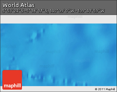 Physical 3D Map of the Area around 5° 35' 51" S, 140° 10' 30" W
