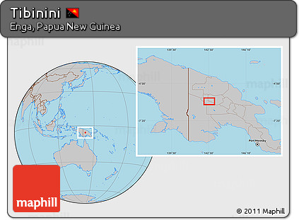 Gray Location Map of Tibinini