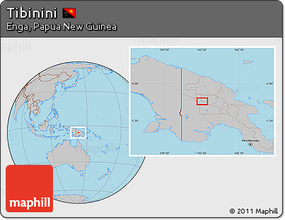 Gray Location Map of Tibinini