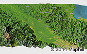 Satellite 3D Map of the area around 5° 35' 51" S, 145° 25' 30" E