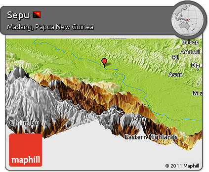 Physical Panoramic Map of Sepu