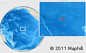 Shaded Relief Location Map of the area around 5° 35' 51" S, 146° 58' 29" W