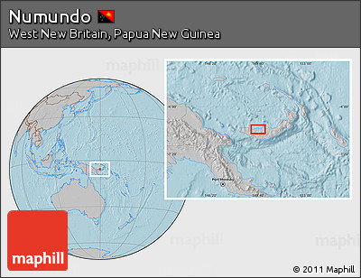 Gray Location Map of Numundo, hill shading