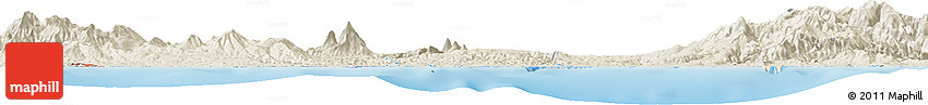 Shaded Relief Horizon Map of Kimbe