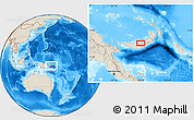 Shaded Relief Location Map of Bagela