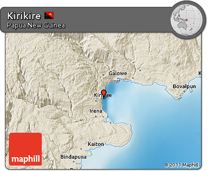 Shaded Relief 3D Map of Kirikire