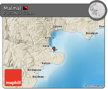 Shaded Relief 3D Map of Malmal