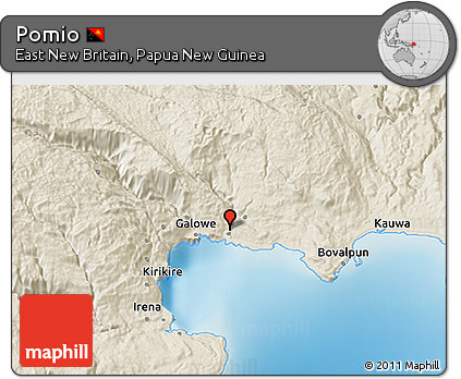 Shaded Relief 3D Map of Pomio